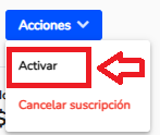 Activar suscripción Serena